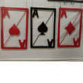 Retro Style Ace Playing Cards Wall Decor - Hanging Set of 3 - photo