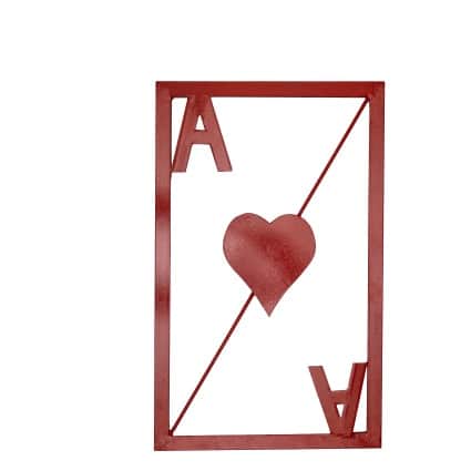 Retro Style Ace Playing Cards Wall Decor - Hanging Set of 3 - front_view