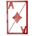 Retro Style Ace Playing Cards Wall Decor - Hanging Set of 3 - rear_view