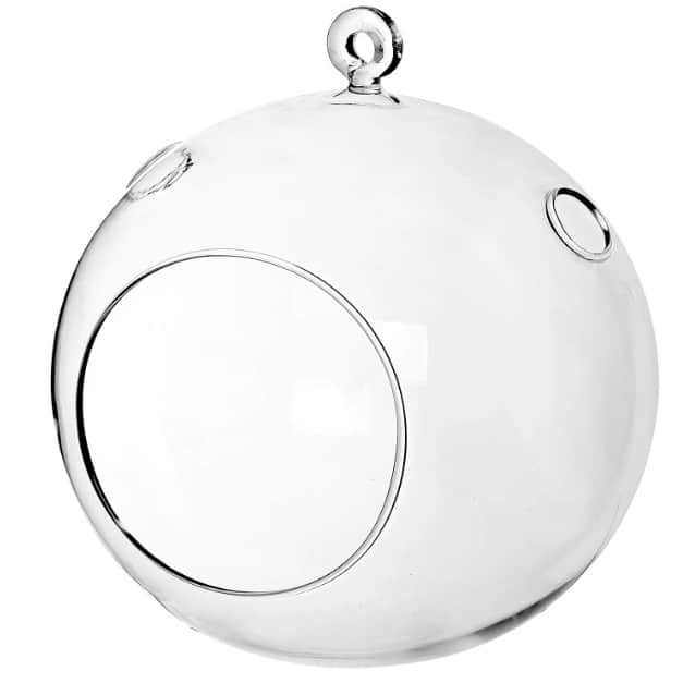 Hanging Planter Crystal Glass Terrarium Ball - top_view