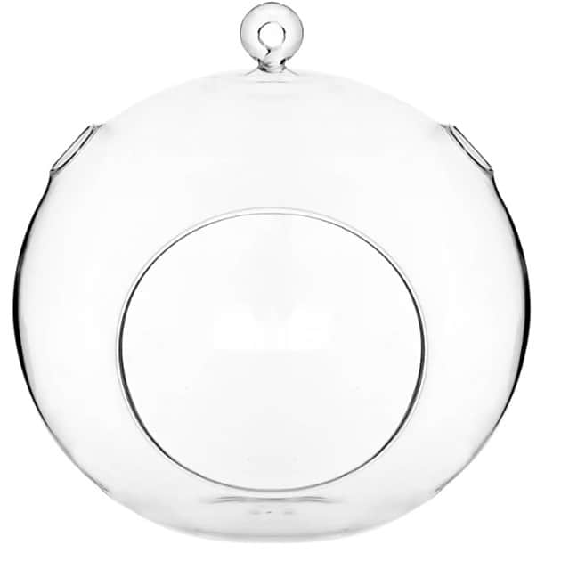 Hanging Planter Crystal Glass Terrarium Ball - rear_view