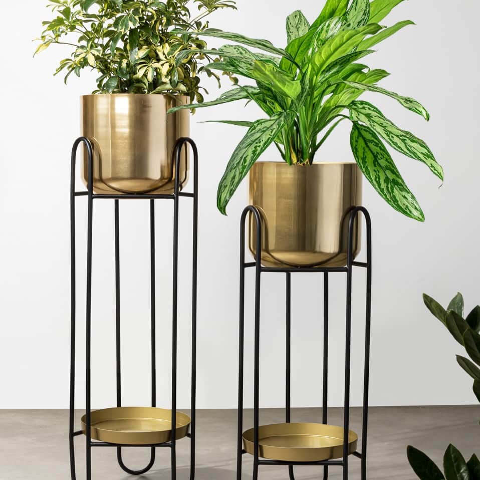 Florence Metal Square Planter (Set of 2) - front_view