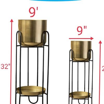Florence Metal Square Planter (Set of 2)