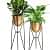 Golden Metal Planter (set of 2) - front_view
