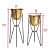 Golden Metal Planter (set of 2) - top_view
