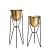 Golden Metal Planter (set of 2) - rear_view