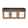 3 Door  Shoe Rack With Seat - front_view