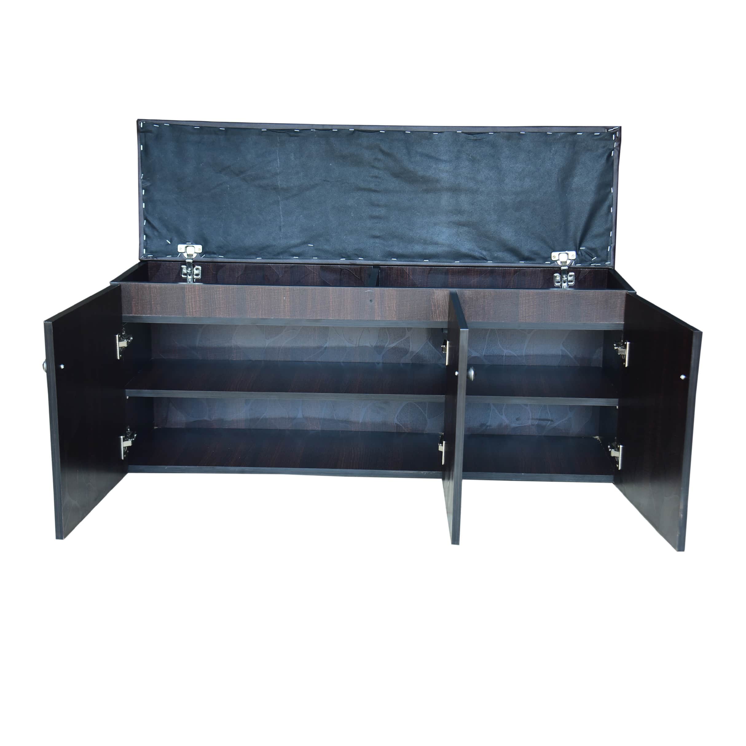 Wooden Shoe Rack With Seat - top_view