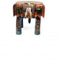Handmade Wooden Multicolor Tabletop Elephant Figurine Stool - front_view