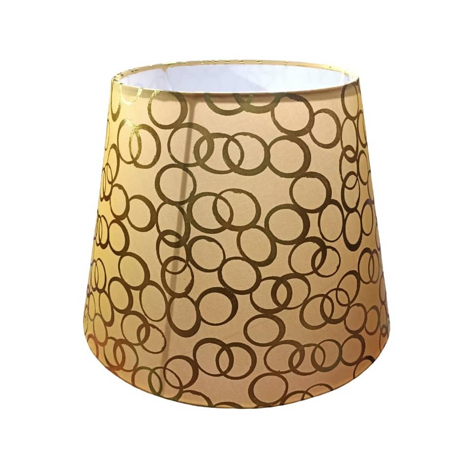 Golden Ring Printed Lampshade