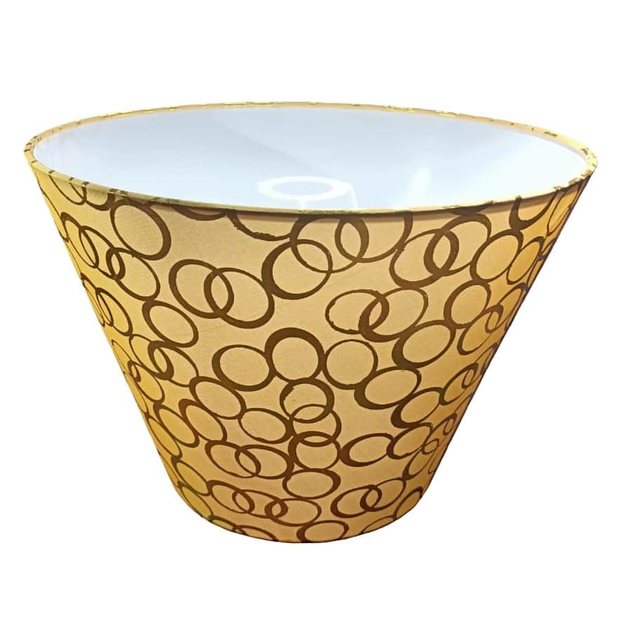 Golden Ring Printed Lampshade - top_view