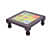 Wooden Tile-Fitted Small 8 Inch Chowki - photo