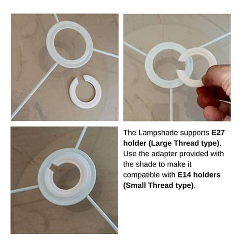 Transparent Drum Lampshade