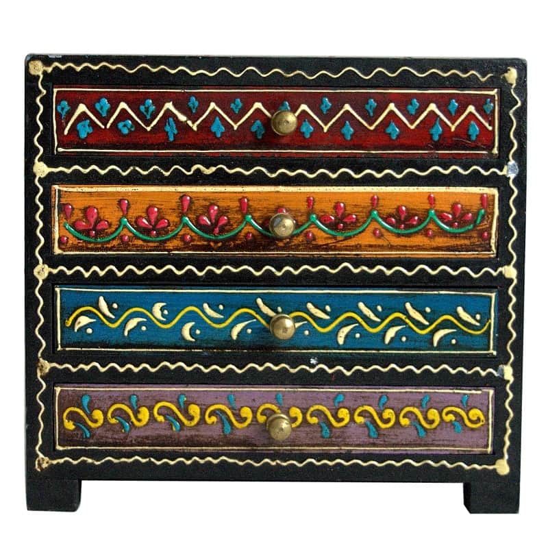 Antique Look Small 4 Drawer Chest - front_view