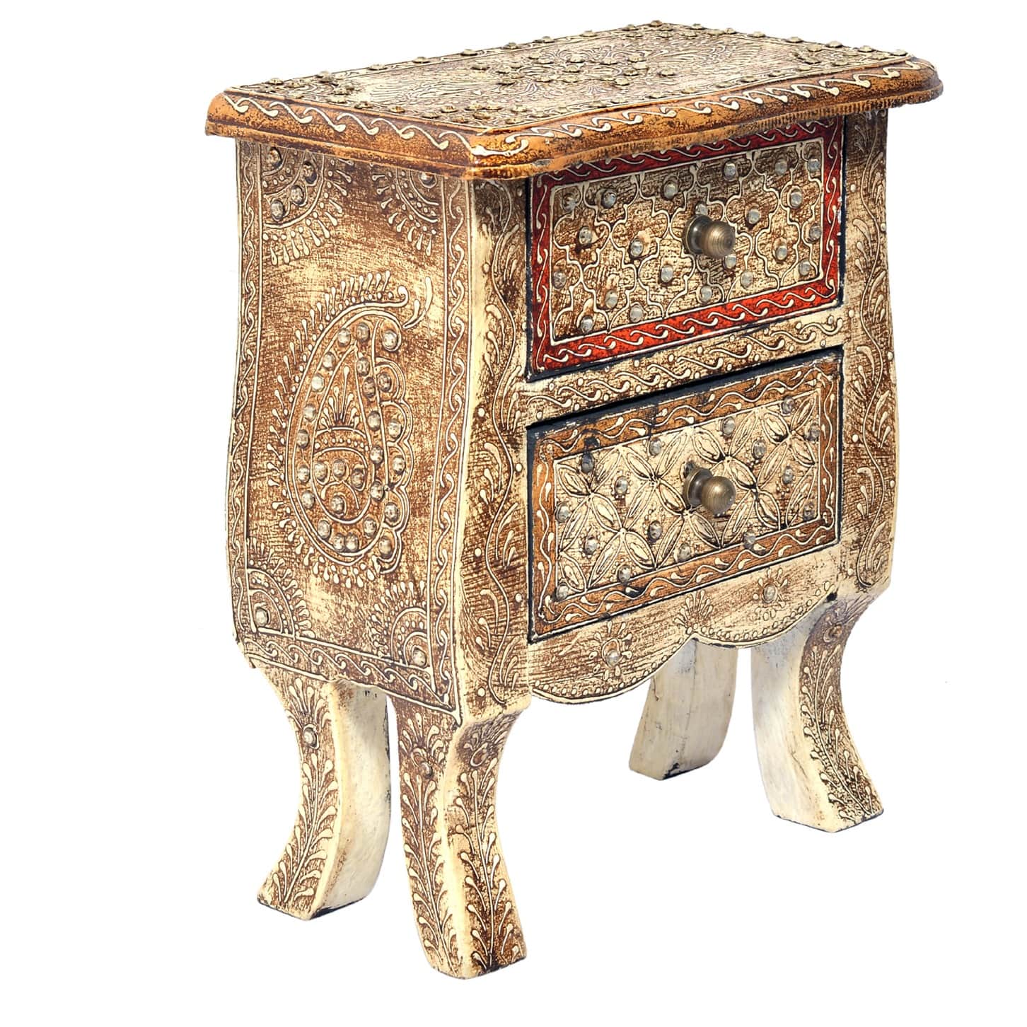 Antique Look Tabletop 2 Drawer Victoria Chest - top_view