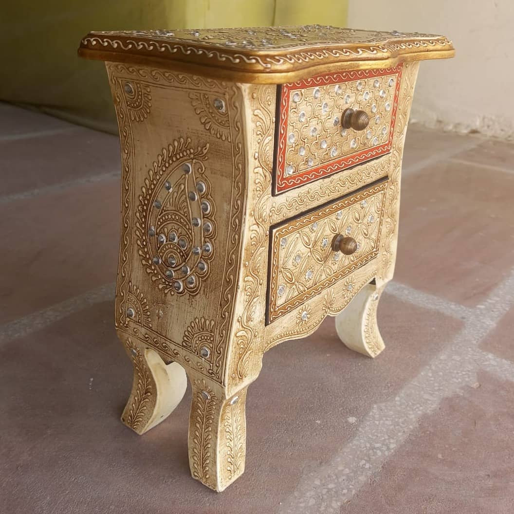 Antique Look Tabletop 2 Drawer Victoria Chest