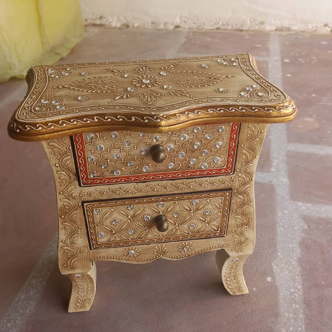 Antique Look Tabletop 2 Drawer Victoria Chest