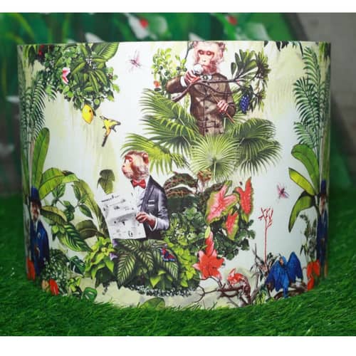 Dr. Monkey Drum Printed Lampshade