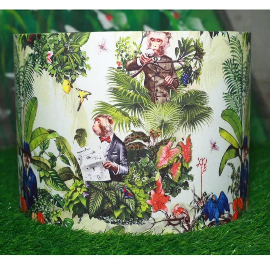 Dr. Monkey Drum Printed Lampshade