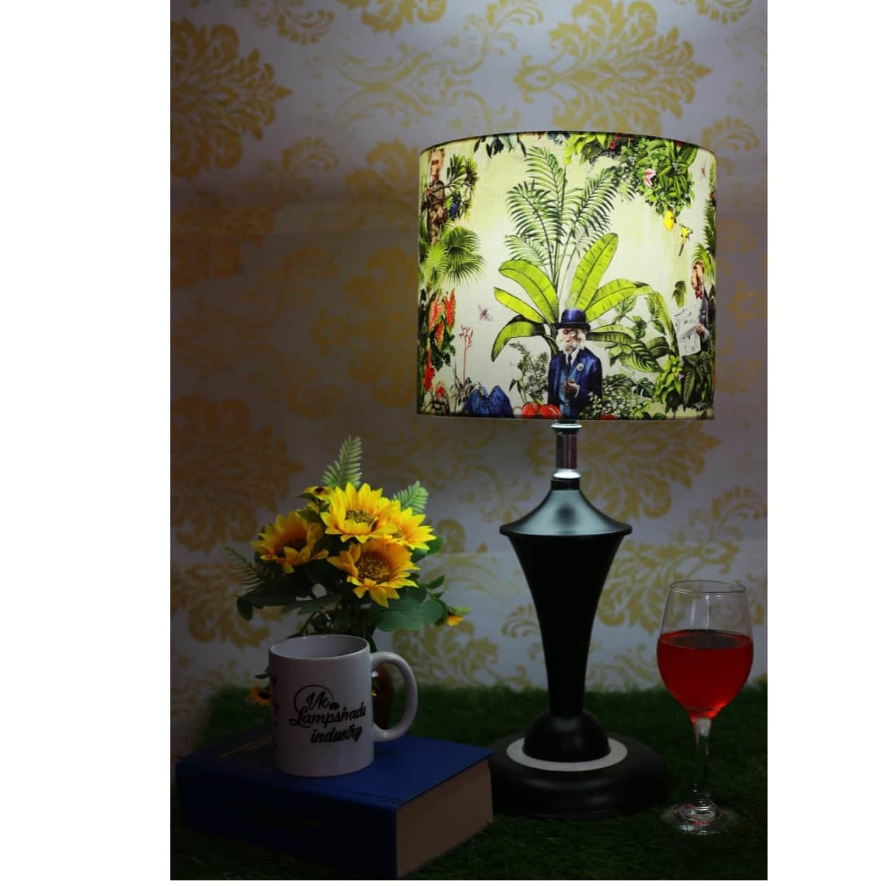 Dr. Monkey Drum Printed Lampshade - left_view