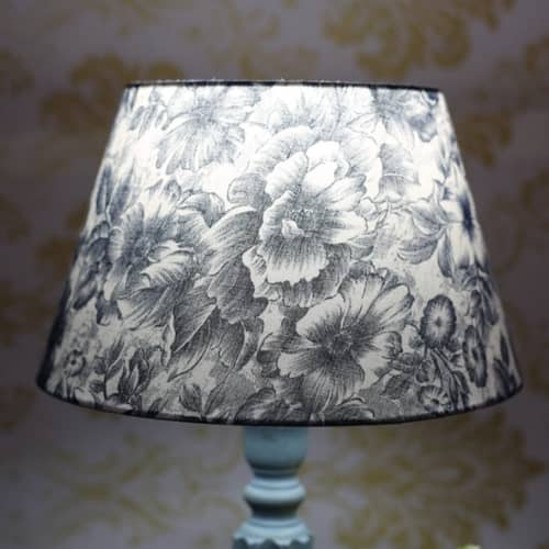 Blue Flower Printed Lampshade
