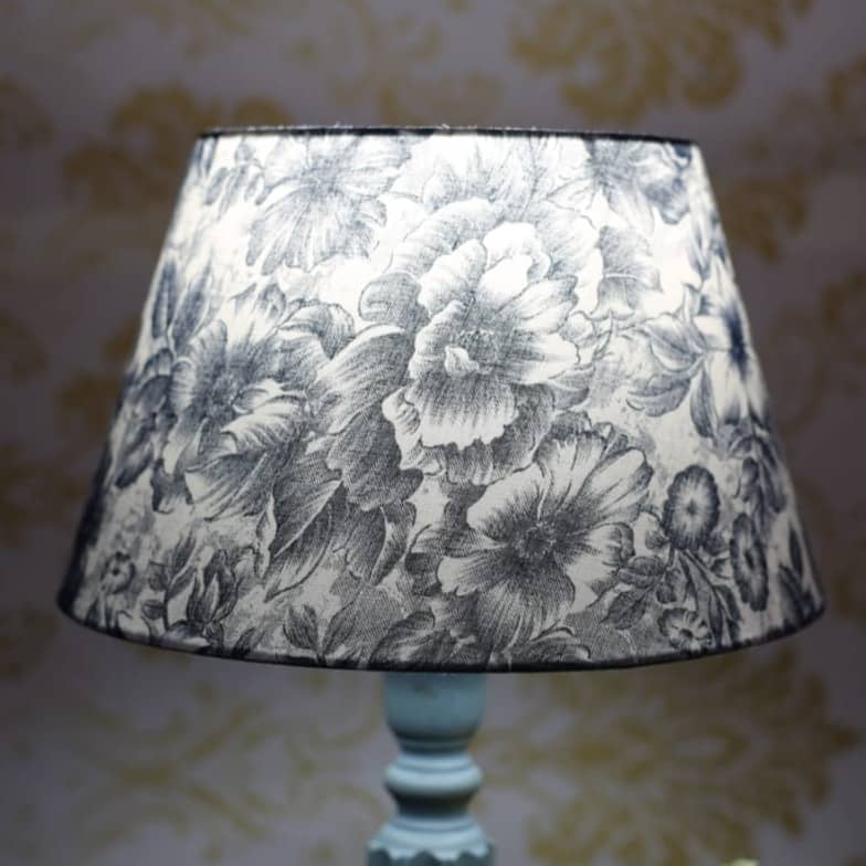 Blue Flower Printed Lampshade