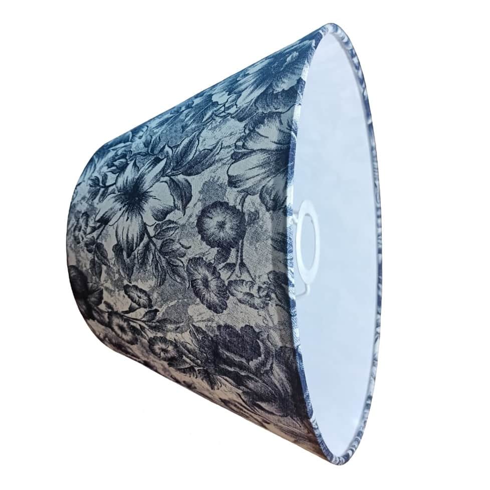 Blue Flower Printed Lampshade - top_view