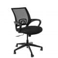 Office Arm Net Chair In Black - front_view