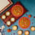 Set of 4 Tealight Holders with 1 Lakshmi Charan (Set of 4) - front_view