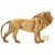 Resin Lion Sculpture Ornament Abstract Animal Figurines 7" - top_view