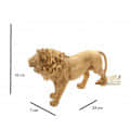 Resin Lion Sculpture Ornament Abstract Animal Figurines 7" - rear_view