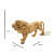 Resin Lion Sculpture Ornament Abstract Animal Figurines 7" - rear_view