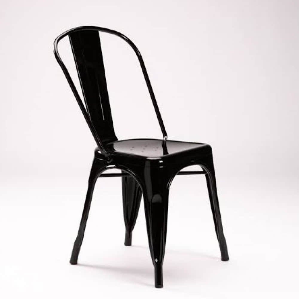 Solid Metal Cafe Chair - photo