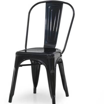 Solid Metal Cafe Chair