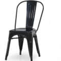 Solid Metal Cafe Chair - front_view