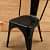 Solid Metal Cafe Chair - top_view