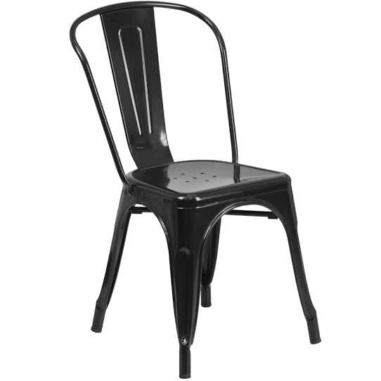 Solid Metal Cafe Chair
