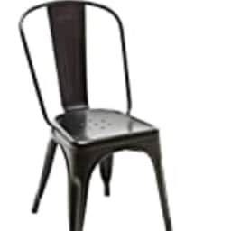 Solid Metal Cafe Chair - left_view
