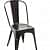 Solid Metal Cafe Chair - left_view