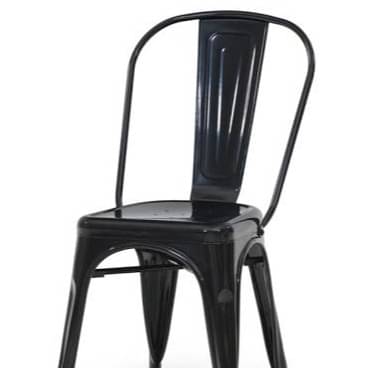 Solid Metal Cafe Chair