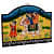 Royal Painted Small Wall Hanging 4 Key Hook Holder - photo