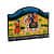 Royal Painted Small Wall Hanging 4 Key Hook Holder - top_view
