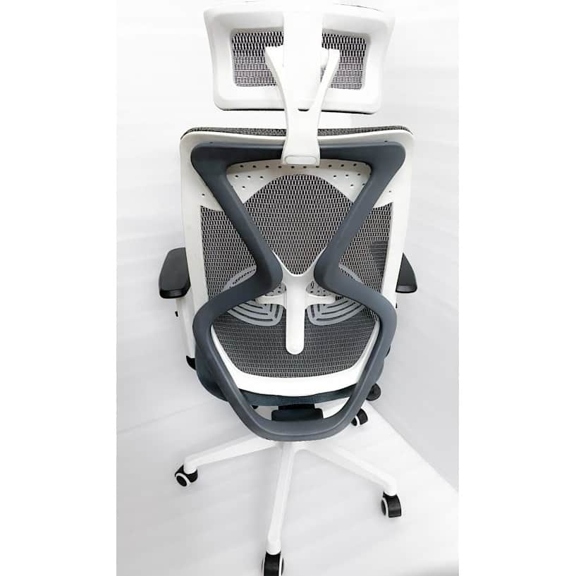 Grey High Back Boss Chair - left_view
