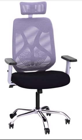 Grey High Back Boss Chair - top_view