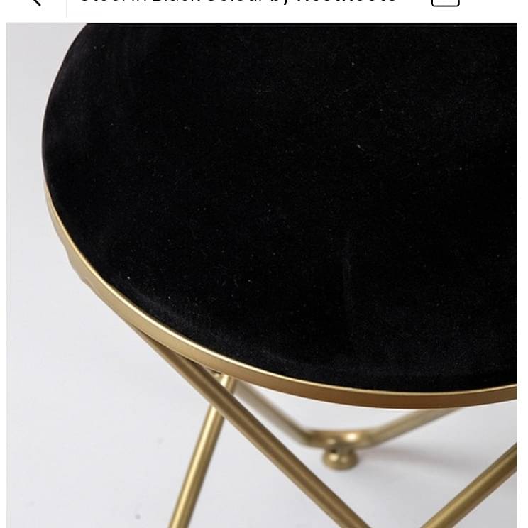 Varg Metallic Stool with Metalic Cross Legs