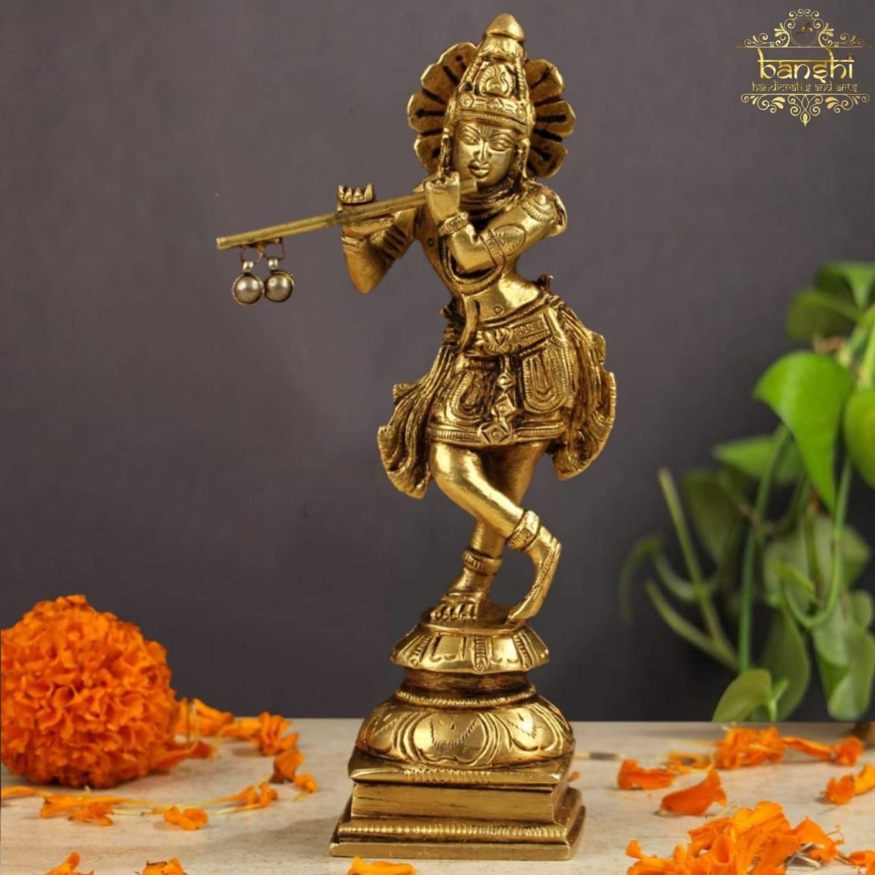 Lord Krishna Brass Idol