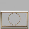 Metal Console Table With Marble Tabletop - photo