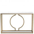 Metal Console Table With Marble Tabletop - top_view