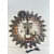 Rounded Iron Krishna Leaf Wall Decor - rear_view