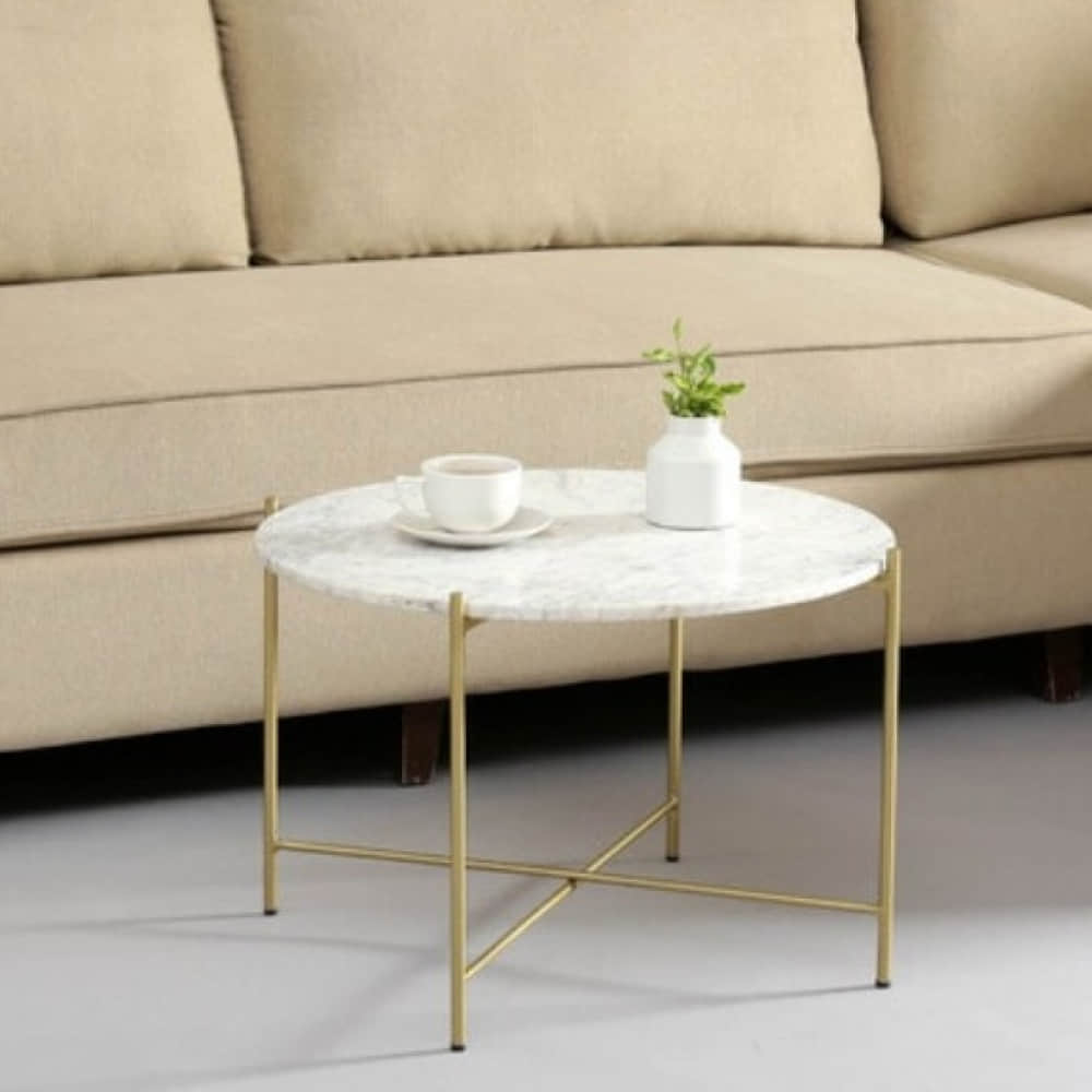 Round Metal Coffee Table - photo